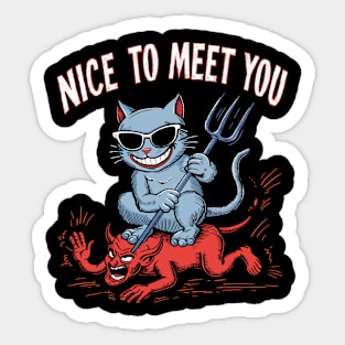 Nice To Meet You Sticker